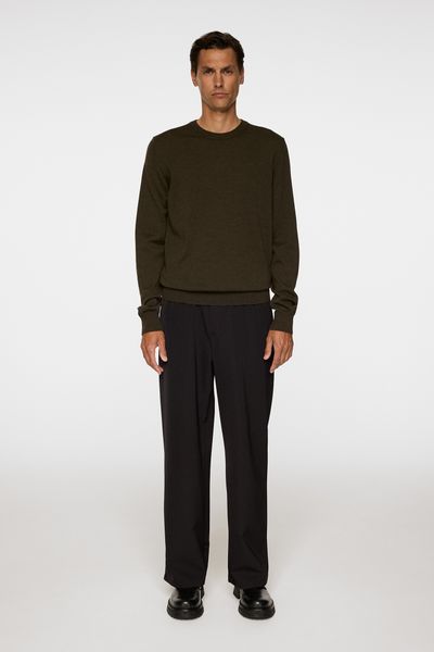 Hovedbilde KEANE MERINO CREW NECK Forest Green Melange