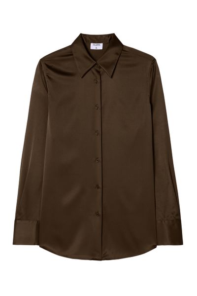 Hovedbilde SILK SHIRT Dark Chocolate