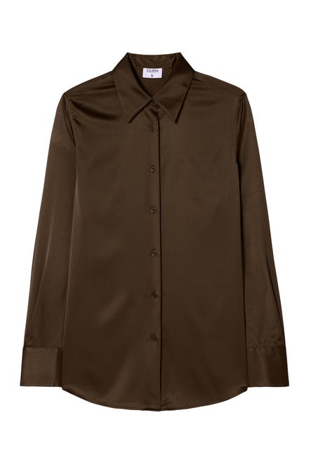 Hovedbilde SILK SHIRT Dark Chocolate