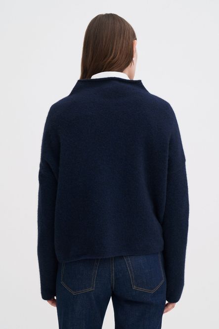 Hovedbilde MIKA YAK FUNNELNECK SWEATER Navy