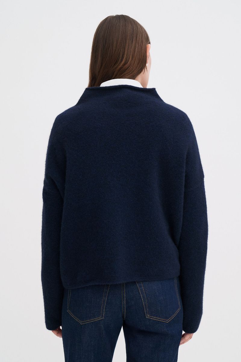 MIKA YAK FUNNELNECK SWEATER Navy