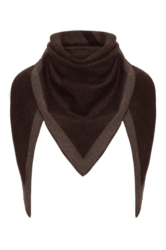 TRIANGLE SCARF Cacao/Tobacco