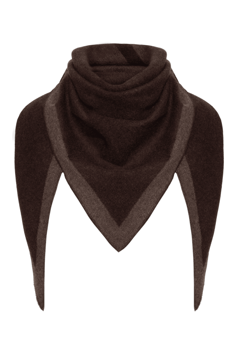 TRIANGLE SCARF Cacao/Tobacco