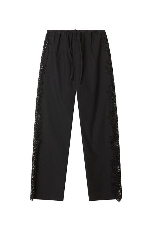 JERALDINE EMBROIDERED TROUSERS Black
