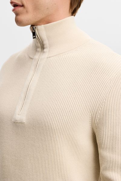 Hovedbilde ALEX HALF ZIP KNITTED SWEATER Moonbeam