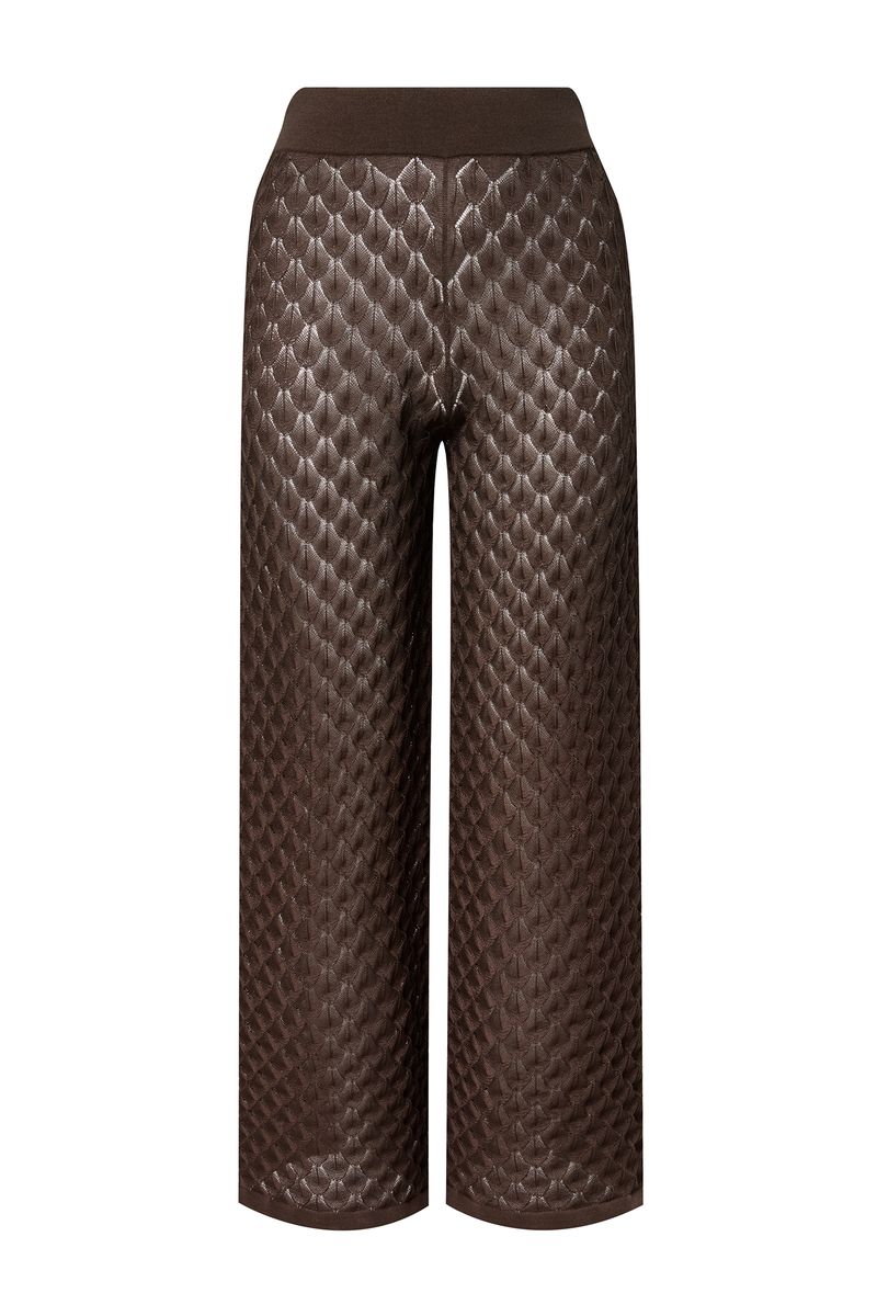 ALISSA KNITTED PANTS Chocolate