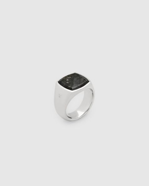 Hovedbilde CUSHION RING Black Larvikite