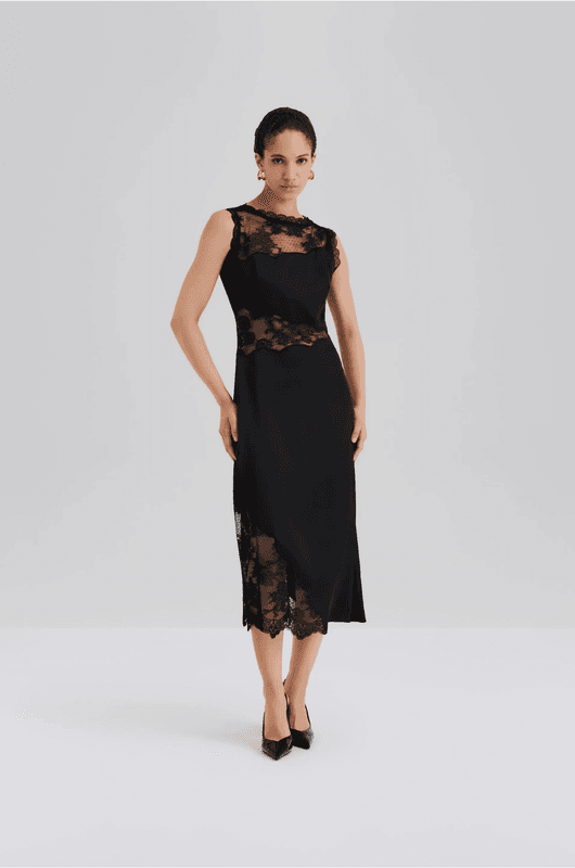 DESIRE MIDI DRESS Black