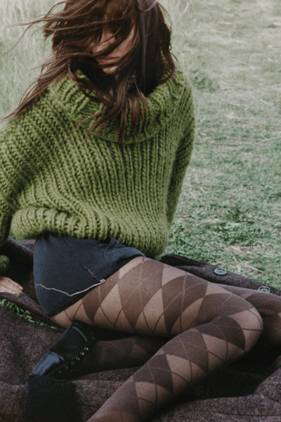 Hovedbilde REBECKA ARGYLE TIGHTS Dark Brown