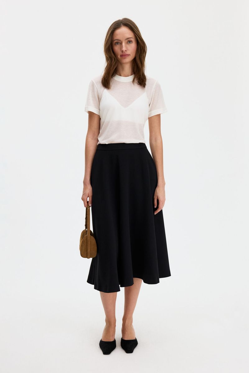 FLARED SKIRT Black