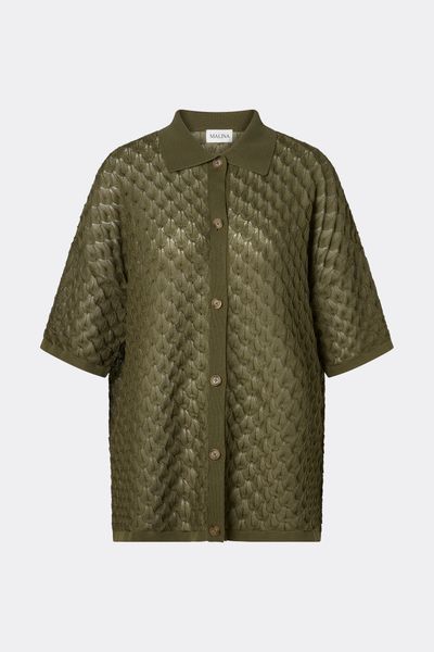 Hovedbilde MOA KNITTED SHIRT Dusty Olive