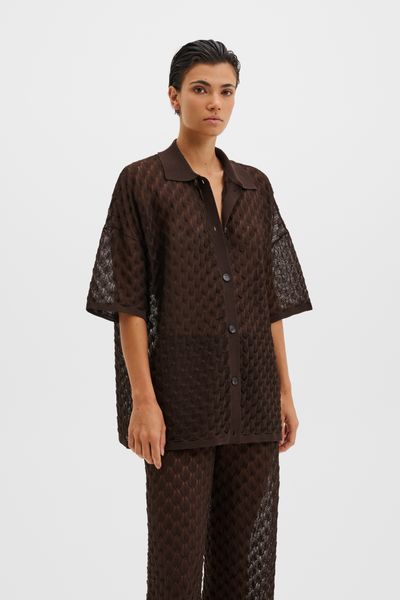Hovedbilde MOA KNITTED SHIRT Chocolate