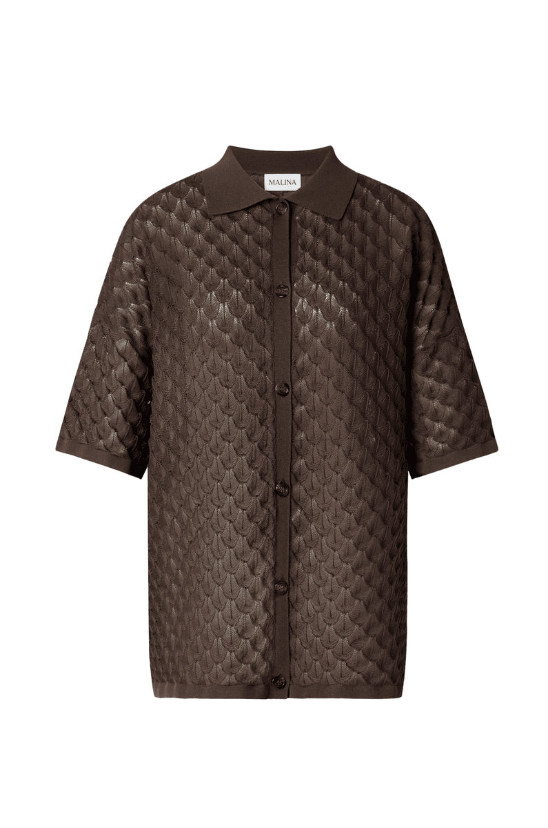 MOA KNITTED SHIRT Chocolate