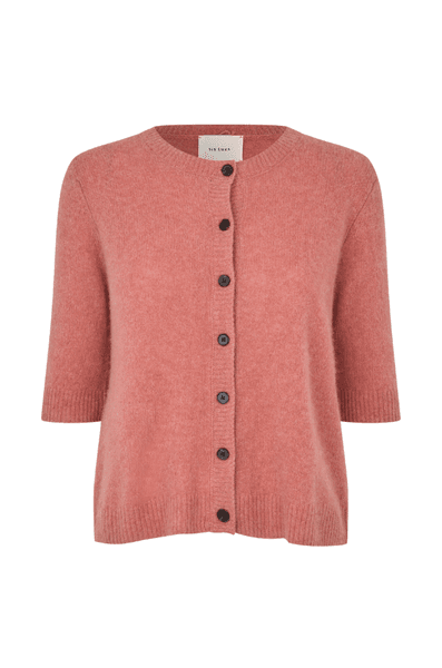 Hovedbilde ODA KORTERMET CARDIGAN Rosewood Pink Melange