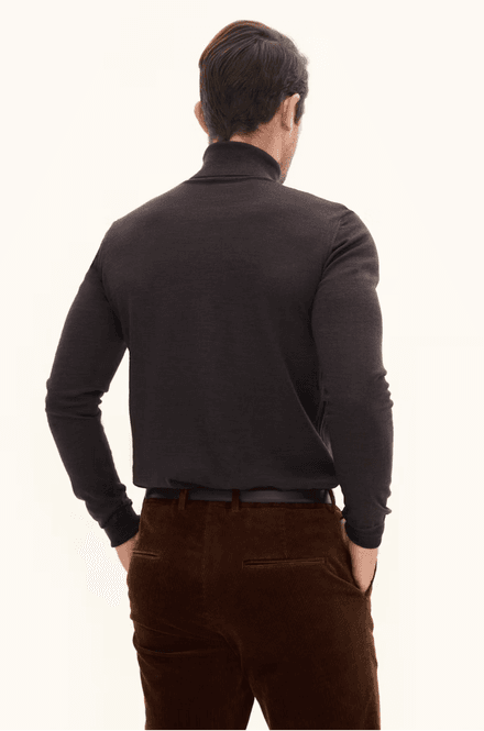 Hovedbilde MARCEL ROLLNECK Brown Flannel
