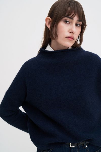 Hovedbilde MIKA YAK FUNNELNECK SWEATER Navy