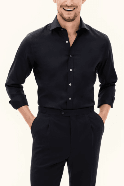 Hovedbilde SLIM FIT CUT AWAY STRYKEFRI SKJORTE Navy