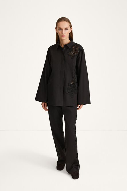 Hovedbilde JERALDINE EMBROIDERED TROUSERS Black