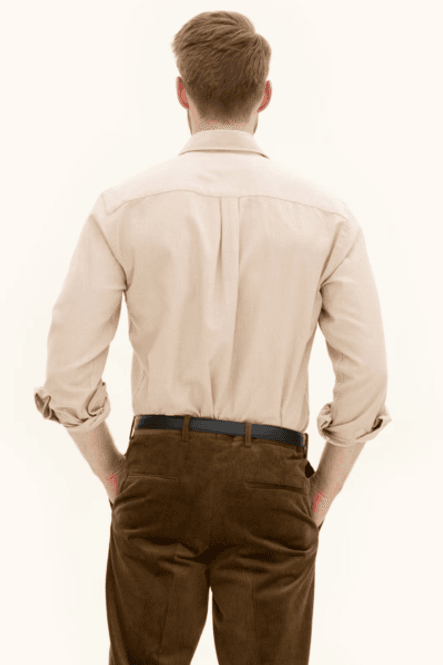 Hovedbilde REG FIT CUT AWAY BRUSHED FLANNEL Light Beige