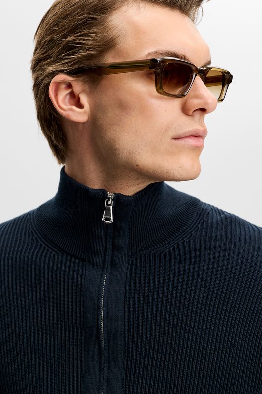 ALEX HALF ZIP KNITTED SWEATER JL Navy