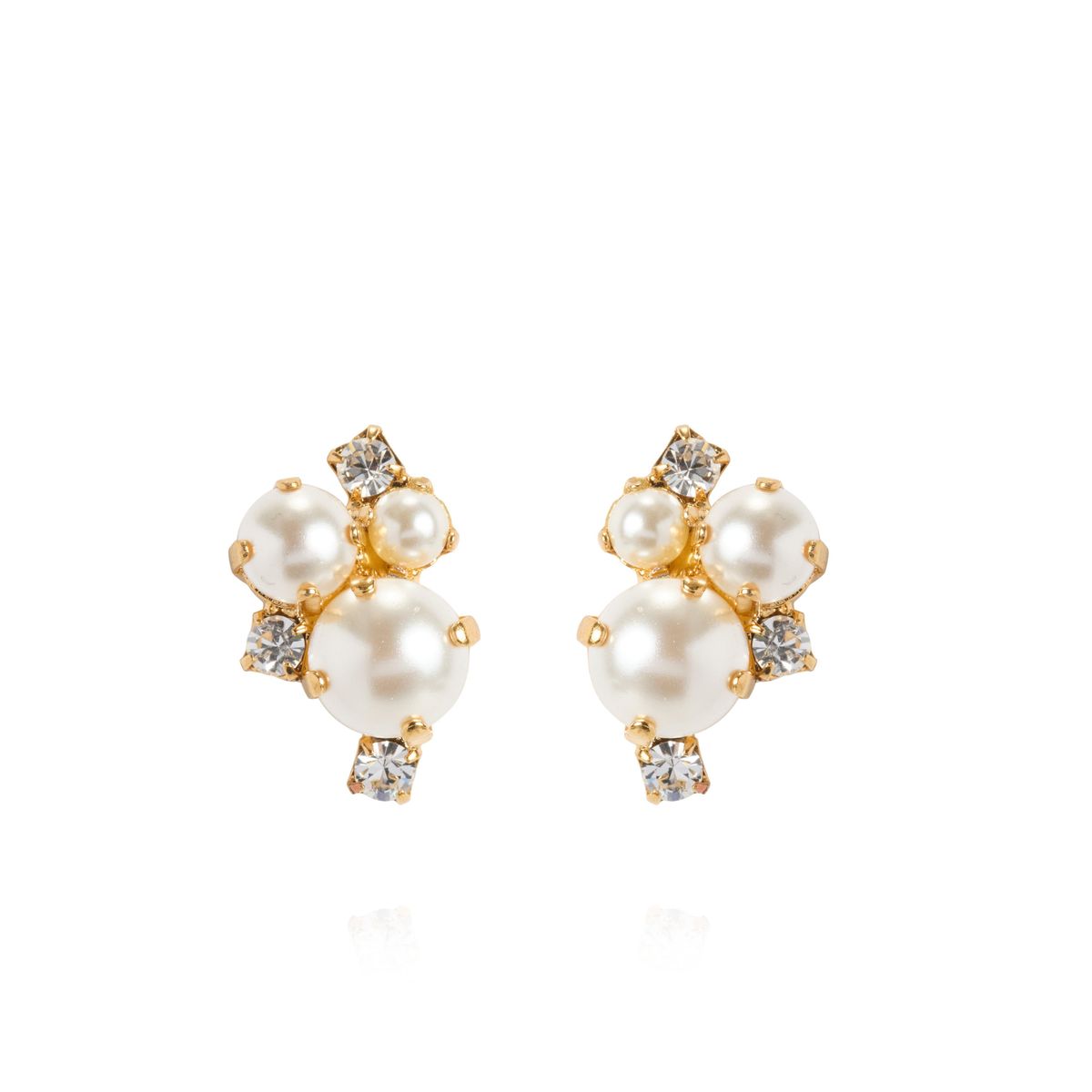 MOLLY EARRINGS Pearl/Crystal