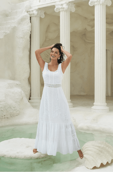 Hovedbilde ROSA MAXIKJOLE Hvit