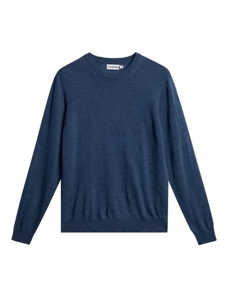 Hovedbilde KEANE MERINO CREW NECK Vintage Indigo Melange