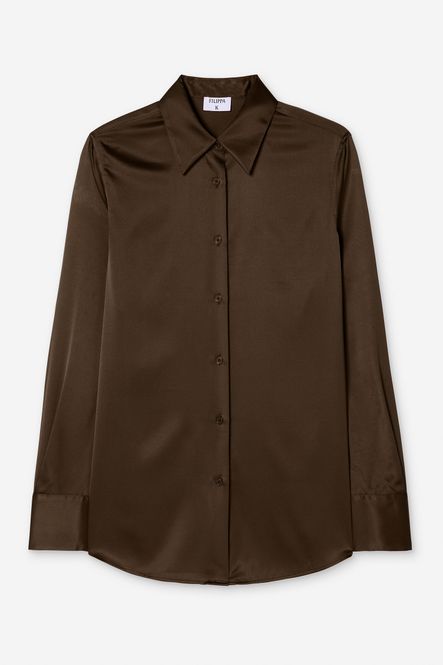 Hovedbilde SILK SHIRT Dark Chocolate