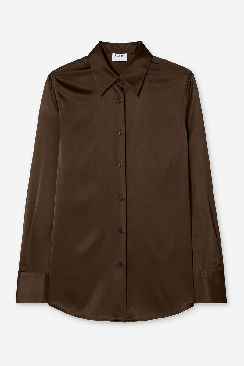SILK SHIRT Dark Chocolate