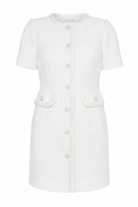 ABBOT MINI DRESS White