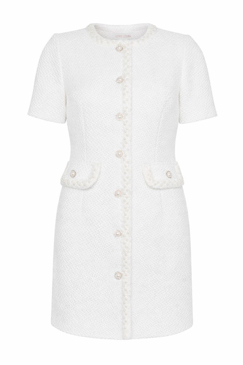 ABBOT MINI DRESS White