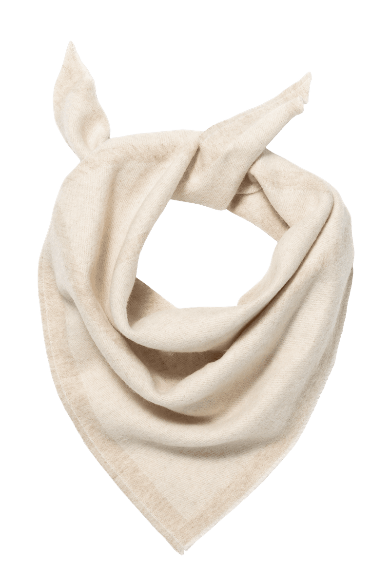 TRIANGLE SCARF SMALL Cream/Light Beige