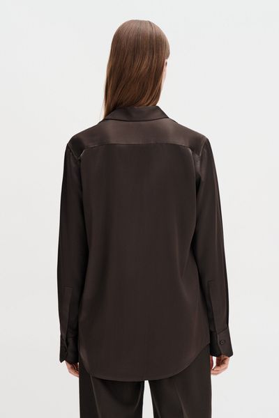 Hovedbilde SILK SHIRT Dark Chocolate