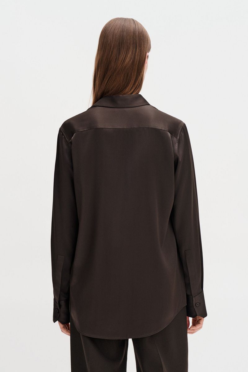 SILK SHIRT Dark Chocolate
